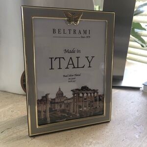 Beltrami Silver Plated - 5 to 7 -Picture Frame - Frame with Gold Butterfly